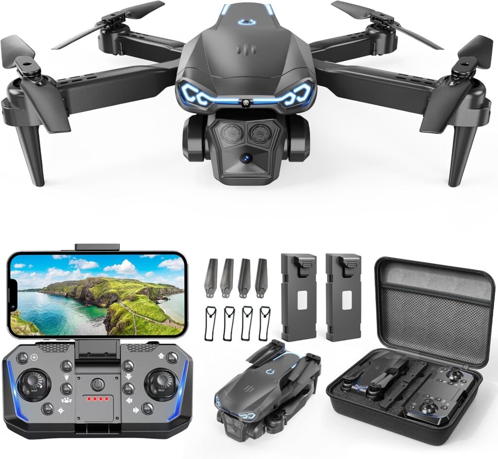 Naseto Drone with Camera 1080P HD, FPV Foldable Drone for Adults Kids