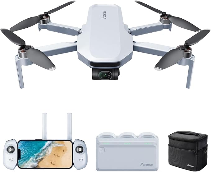Potensic ATOM 3-Axis Gimbal 4K GPS Drone, Under 249g, 96 Mins Flight, Max 6KM Transmission, Visual Tracking,