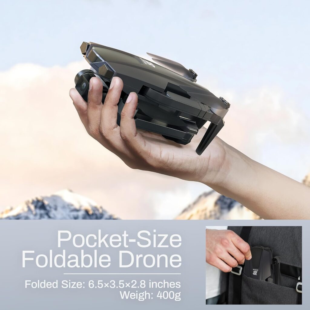 BEZGAR BD901 Drones with Camera for Adults 4K Long Range - Foldable Mini Drone with 4K Video, 3-Axis Gimbal, 3KM Transmission, 23 Mins Flight Time, Return To Home, Follow Me, Hobby RC Quadcopters