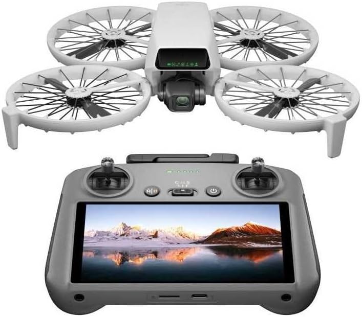 DJI Flip (RC-N3), Drone With 4K UHD Camera for Adults, Under 249 g, 3-Axis Gimbal Stabilization, 44000ft/13km Video Transmission, Palm Takeoff, Auto Return, 31-Min Flight Time, Intelligent Flight
