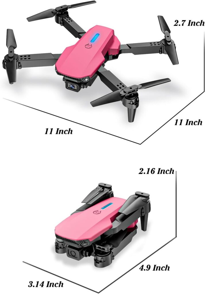 Light up Drone with Camera 1080P for Kids Foldable Mini Drone for Kids Adults Beginners Boys Toys Auto Return One Key Take Off Gifts for Boys