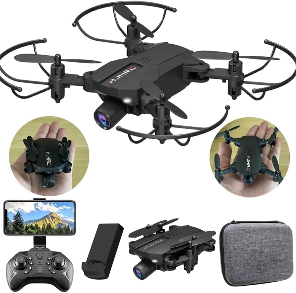 Lozenge Drone Super Small Mini Drones with Camera for Adults 1080P Drones for Beginners RC Helicopter Quadcopter Toy UAV Altitude Hold Trajectory Flight