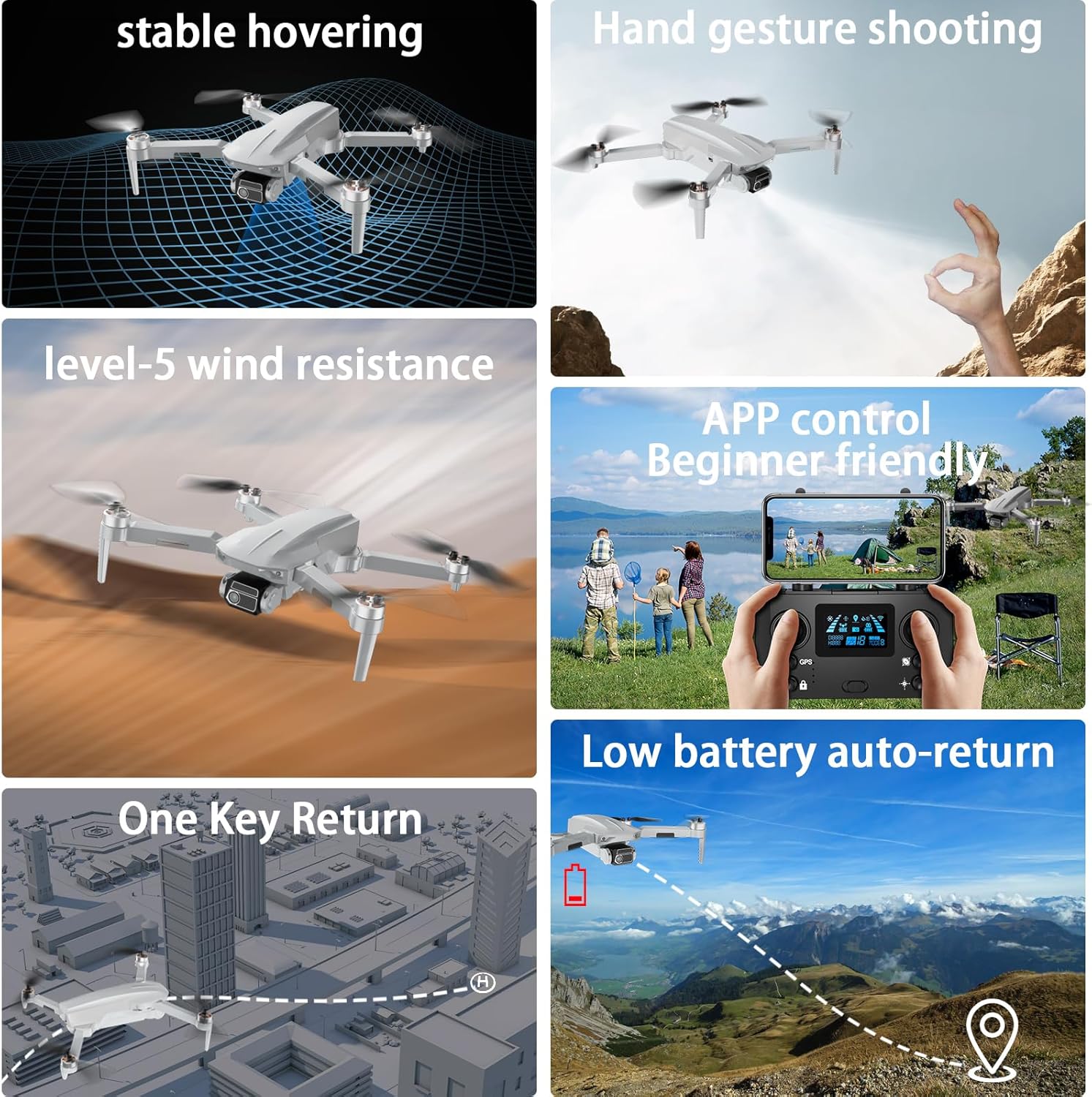 Drone with Camera for Adults Beginner 4K,52-Min Max Flight Time,10000 Feet Control Range,249g Foldable FPV RC Quadcopter,Smart Return Home,5G Transmission,Brushless Motor, Wind Resistance(White)