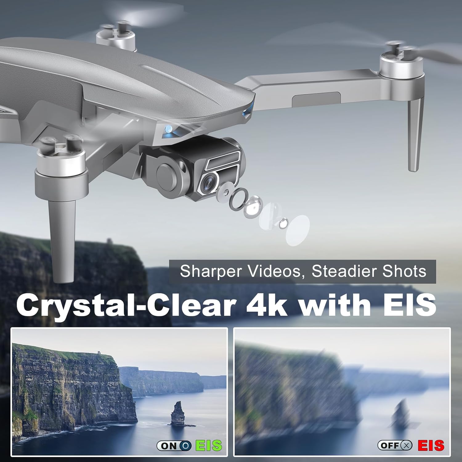 Drone with Camera for Adults Beginner 4K,52-Min Max Flight Time,10000 Feet Control Range,249g Foldable FPV RC Quadcopter,Smart Return Home,5G Transmission,Brushless Motor, Wind Resistance(White)