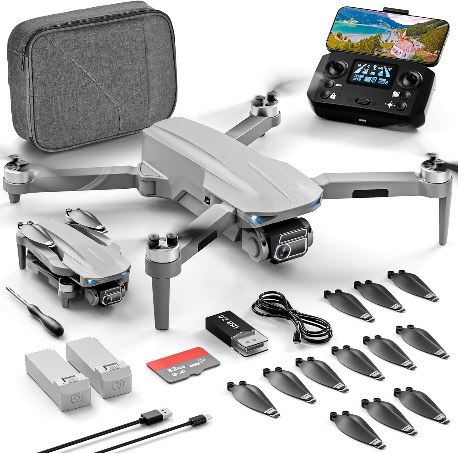 Drone with Camera for Adults Beginner 4K,52-Min Max Flight Time,10000 Feet Control Range,249g Foldable FPV RC Quadcopter,Smart Return Home,5G Transmission,Brushless Motor, Wind Resistance(White)