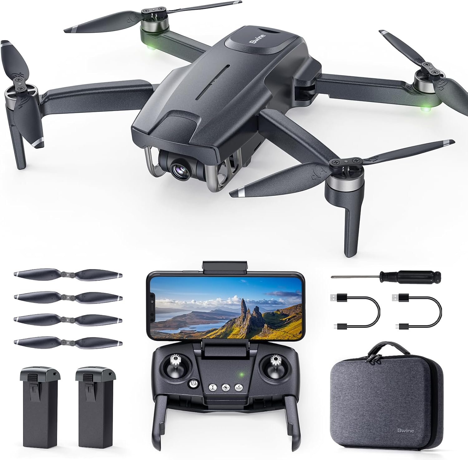Bwine F7MINI SE GPS Drones with Camera for Adults 4K, Only 238g, 70-Minute, TOF, 9842 FT Long Range, Auto Return, Follow Me, Circle Waypoint Fly – Ideal for Beginners and Aerial Photography