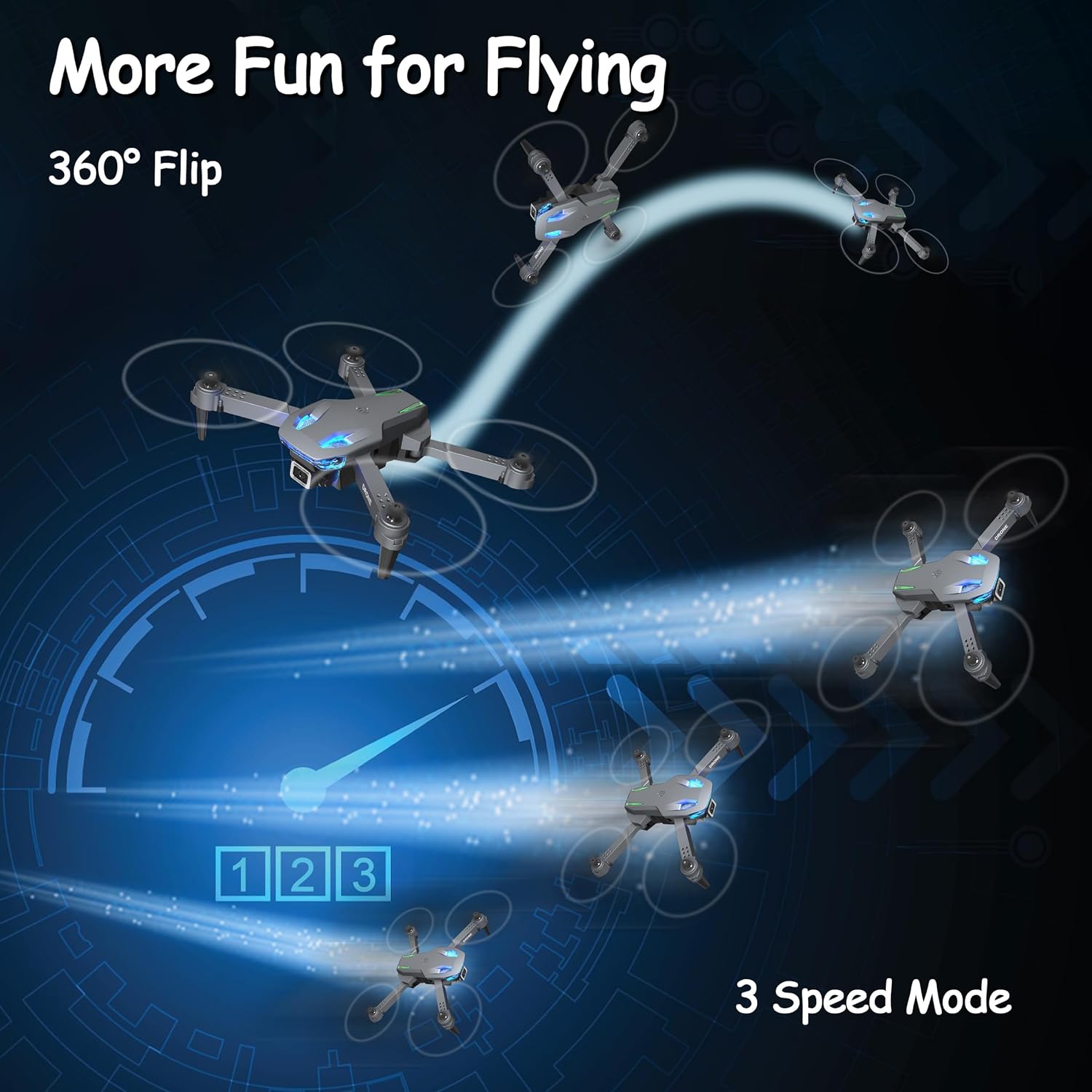 Drone with Camera Wipkviey T28 - Mini Drone 90° Adjustment RC quadcopter 1080P HD, Fpv Foldable Drones for Adults, Drones for kids, Gesture Selfy, Headless Mode, 3D Flip, drone for Beginners