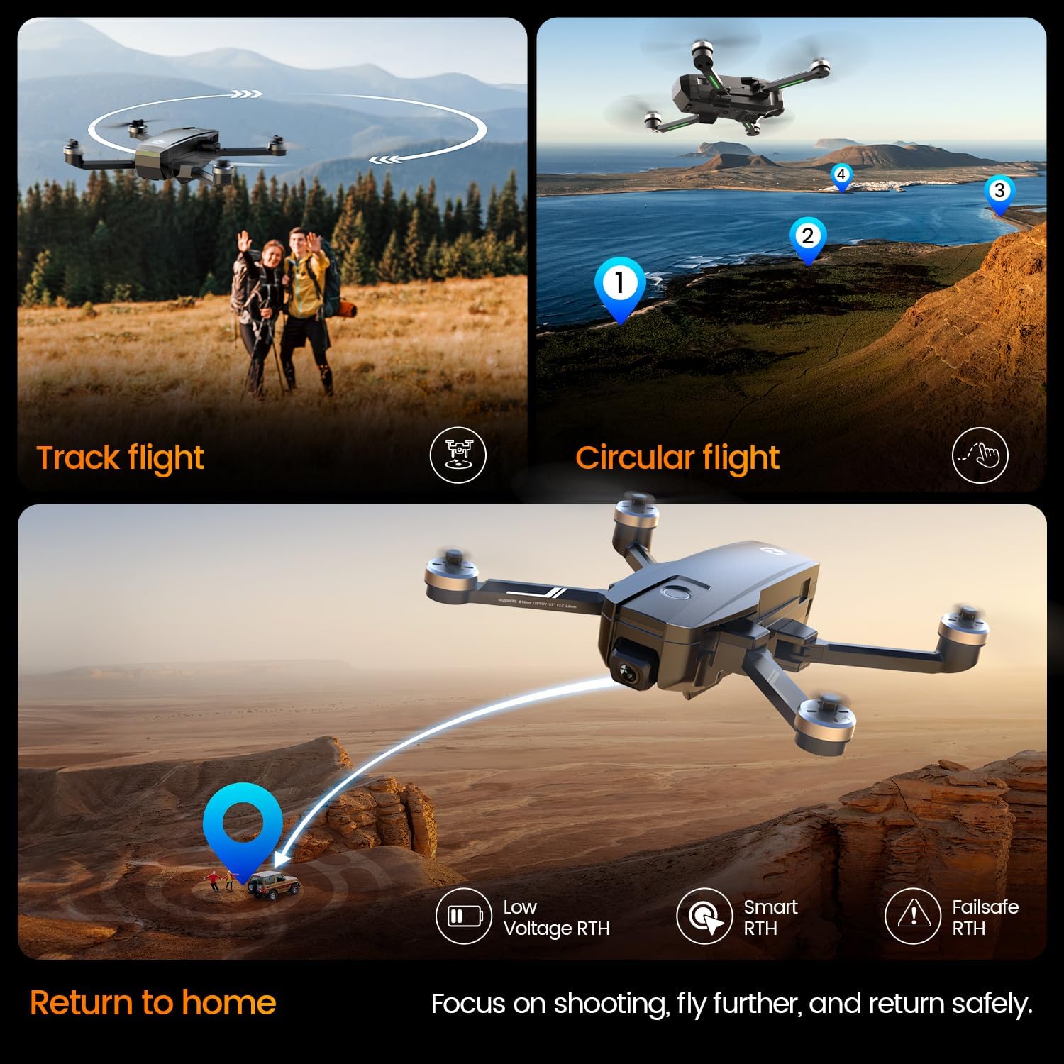 Holy Stone HS720E Drones with Camera for Adults 4K,Integrated Remote ID, 2 Batteries 46 Min Flight Time, 5GHz FPV Transmission, 130° FOV EIS Camera,Drone with 4K/30FPS Video,Brushless Motor, Auto Return, Follow Me, GPS Drone for Beginner