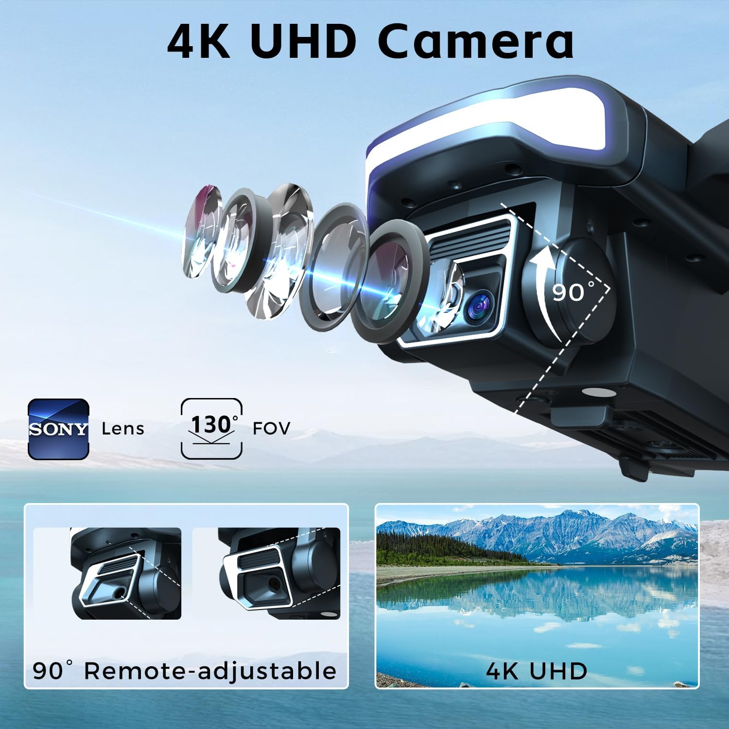 Super Enduring Brushless Motor Drone with 84 Mins Super Long Flight Time, Drone with 4K HD Camera for Beginners, CHUBORY A77 WiFi FPV Quadcopter, Follow Me, Auto Hover, Carrying Case, 3 Batteries
