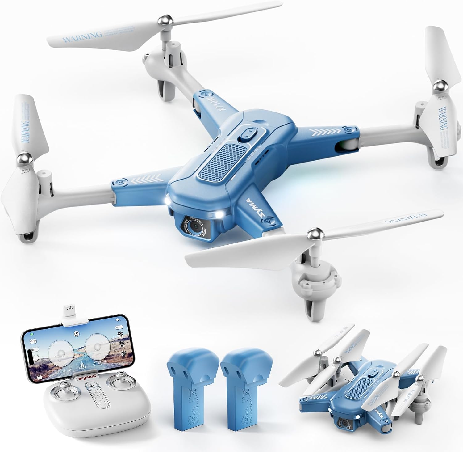 SYMA Drone with Camera for Adults, X710W FPV HD 1080P Camera Drone for Beginners, Foldable Quadcopter Toys Gifts with Optical Flow Positioning, Tap Fly, Headless Mode, 24Mins Long Flight Time