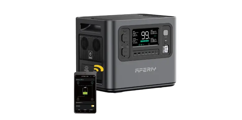 AFERIY P210 Portable Power Station 2400W 2048Wh LiFePO4 Battery Generator with 1100W AC Charging and 500W Solar Charging