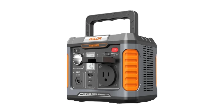 BALDR Portable Power Station 300W, 231Wh Solar Generator Backup Lithium Battery Power Supply