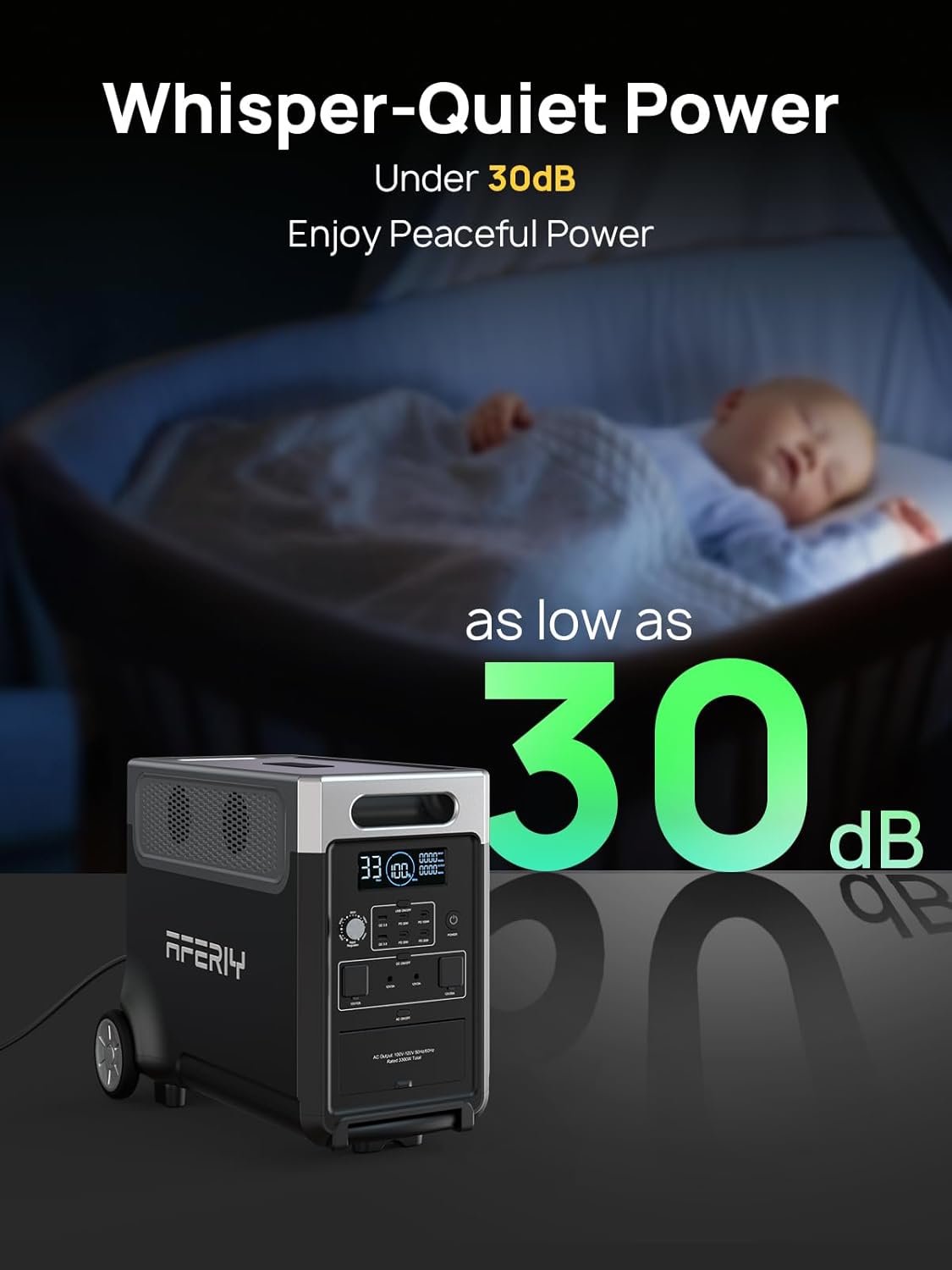 AFERIY 3840Wh Portable Power Station,120V AC Outlets x 5,2.5H Fast Charge,3600W LiFePO4 Battery Power Station,Solar Generator for Home Use,Outdoor Camping,Power Outage,Camping,RV,Emergencies