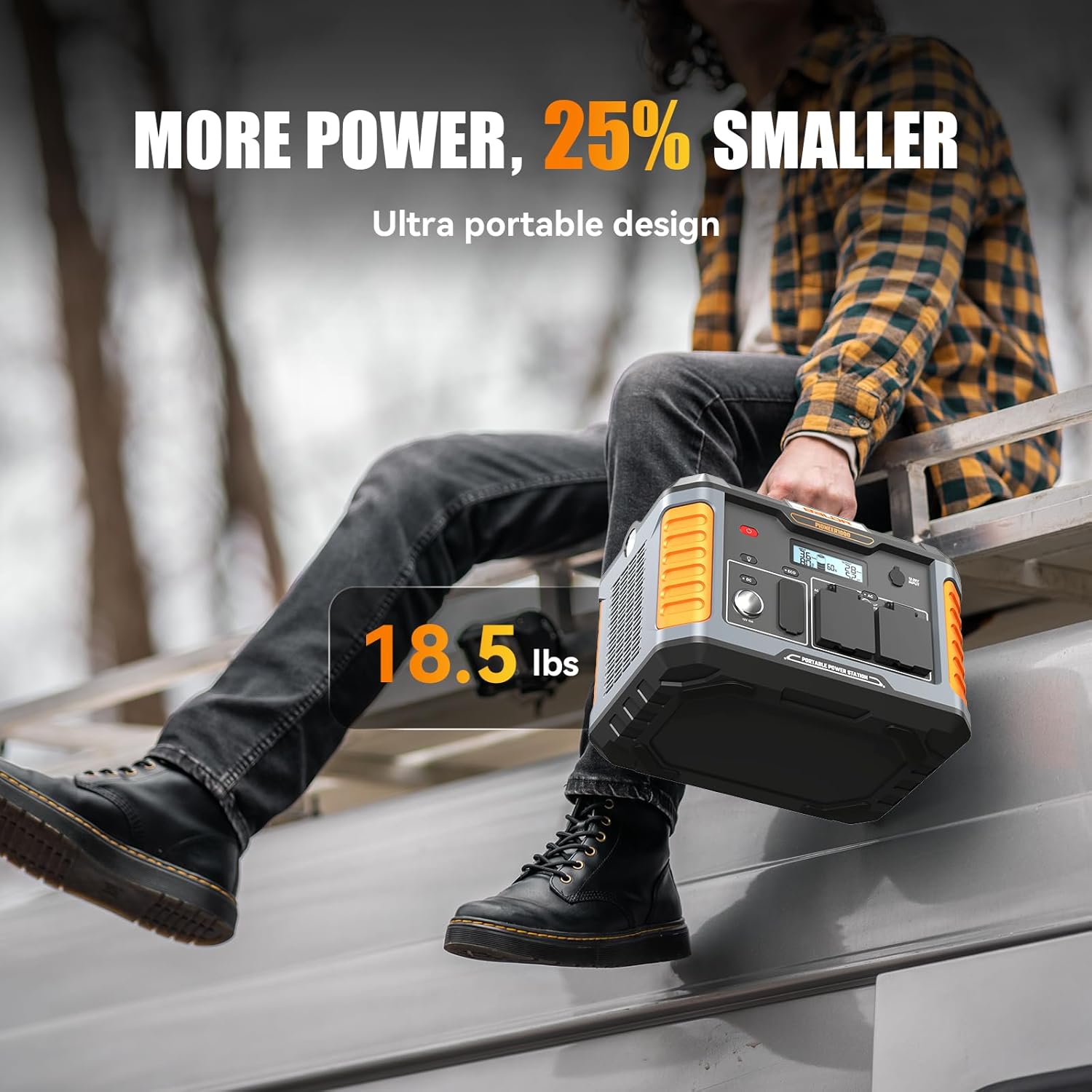 BALDR Portable Power Station, 330W(660W Peak) Solar Generator, 288Wh Solar Power Bank 120V Pure Sine Wave AC Outlet, 78000mAh Backup Lithium Battery for Home CPAP Camping Travel Outdoors Emergency
