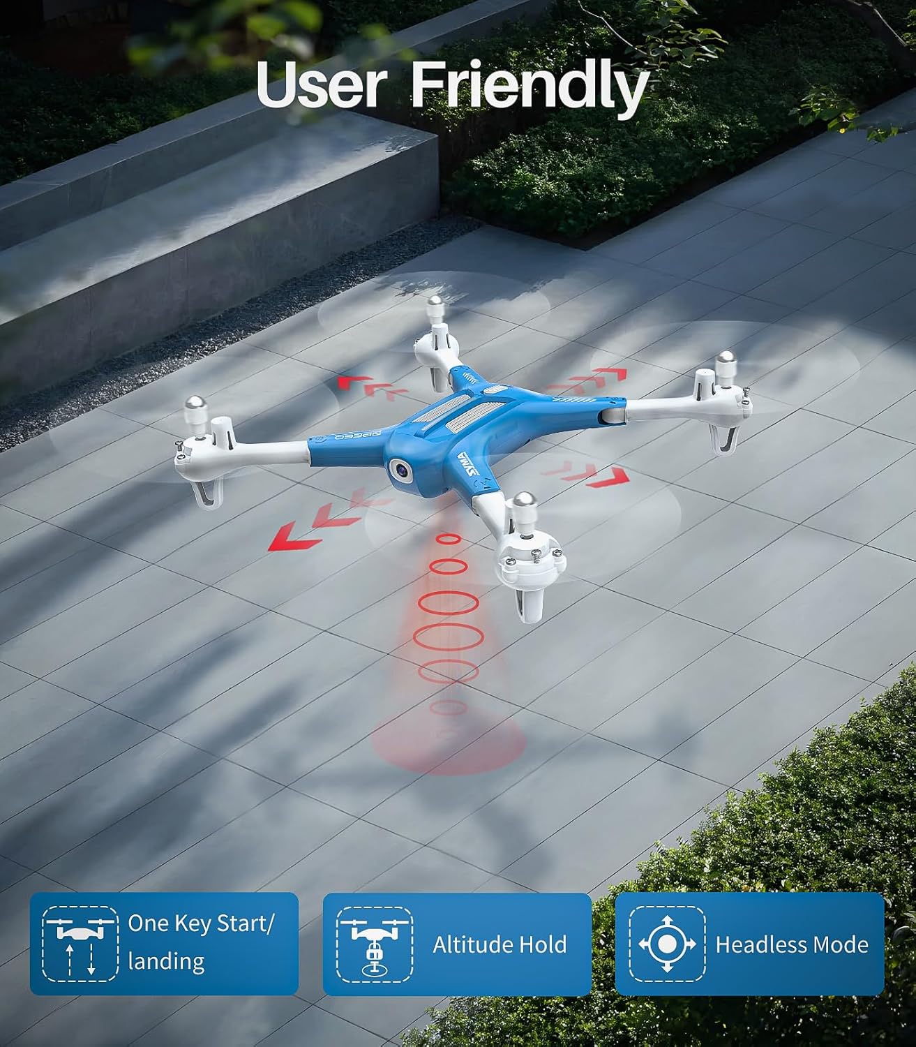 Drone with Camera, SYMA X600W Foldable 1080P FPV Camera Drones for Adults Kids Remote Control Quadcopter Gift Toys for Boys Girls with Altitude Hold, Headless Mode, One Key Start, 3D Flips 2 Batteries