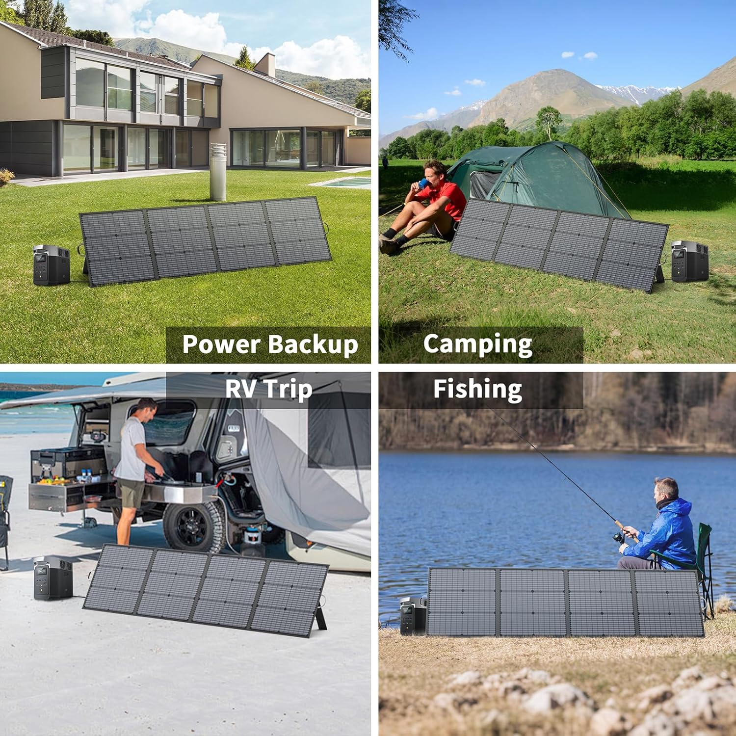 110W Portable Solar Panel, IP67 Waterproof Foldable 110 Watt Solar Charger, High 23.5% Efficiency for Outdoor Camping, Portable Power Station, RV