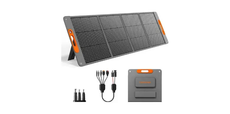 200W Portable Solar Panel for Power Station, 24 High Efficiency ETFE Foldable Solar Panel Charger