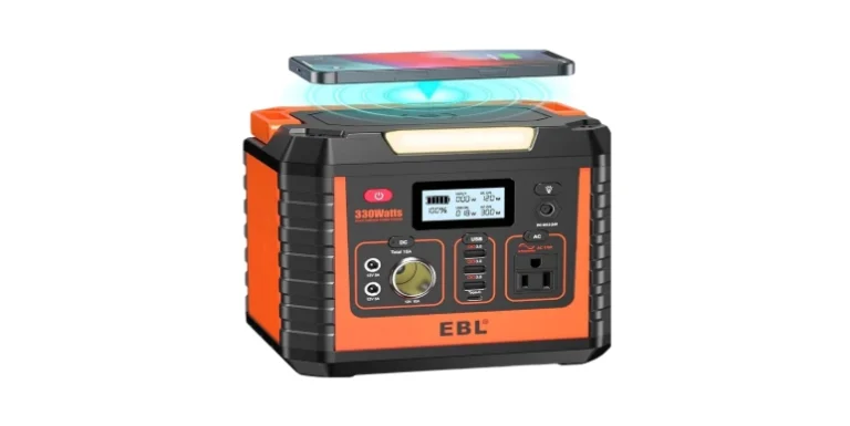 EBL Portable Power Station 300, 110V 330W Pure Sine Wave Solar Generator