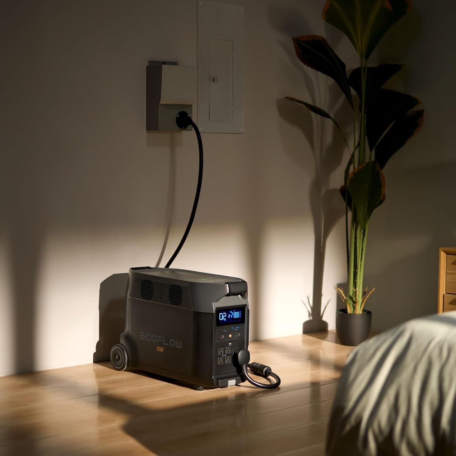 EF ECOFLOW Portable Power Station 3600Wh DELTA Pro, 120V AC Outlets x 5, 3600W, 2.7H Fast Charge, Lifepo4 Power Station, Solar Generator for Home Use, Power Outage, Camping, RV, Emergencies