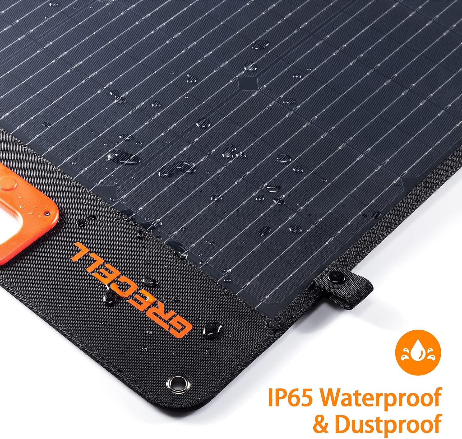 GRECELL 100W Portable Solar Panel for Power Station Generator, 20V Foldable Solar Cell Solar Charger with High-Efficiency Battery Charger for Outdoor Camping Van RV Trip
