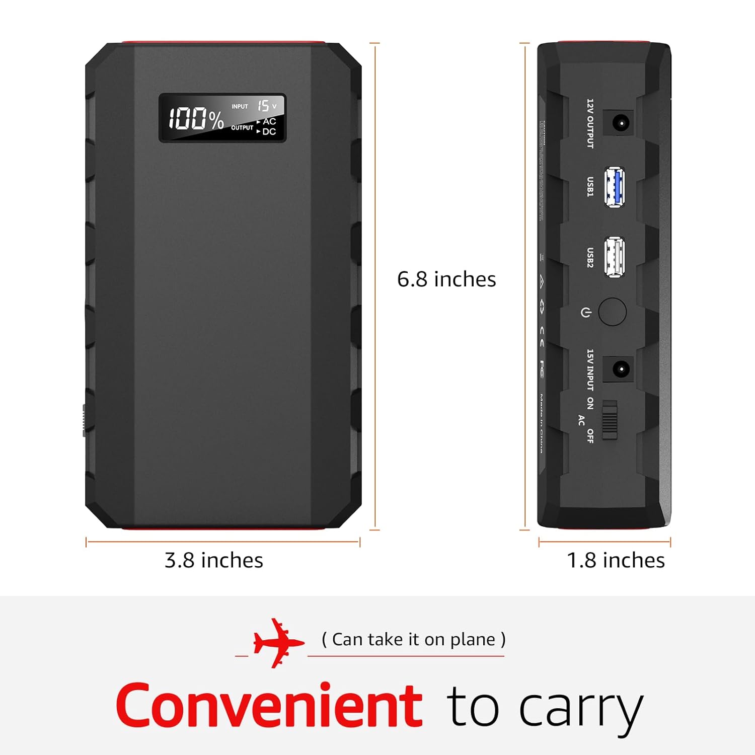 SinKeu 88.8Wh|65Watts Portable Laptop Charger with AC Outlet, A Super Travel Portable Battery Pack  Power Bank for HP, Notebooks, MacBook, Laptops