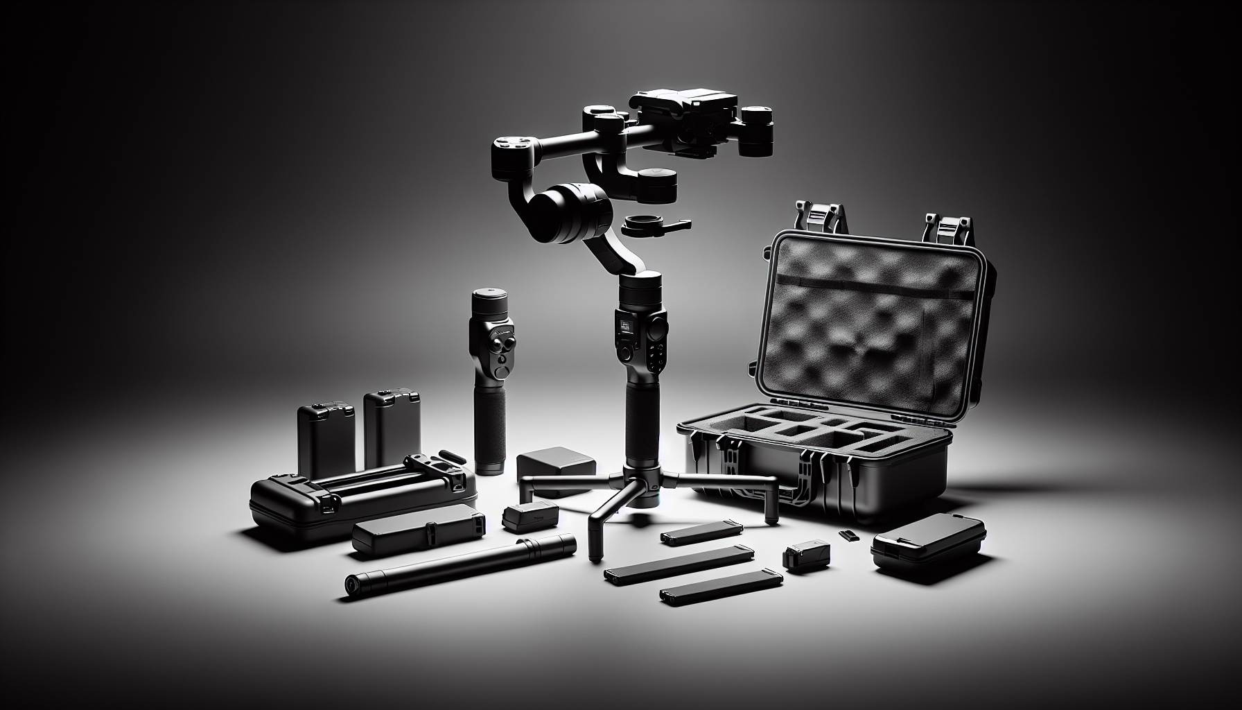 Top Gimbal Kits With Extra Arms, Batteries  Carry Case