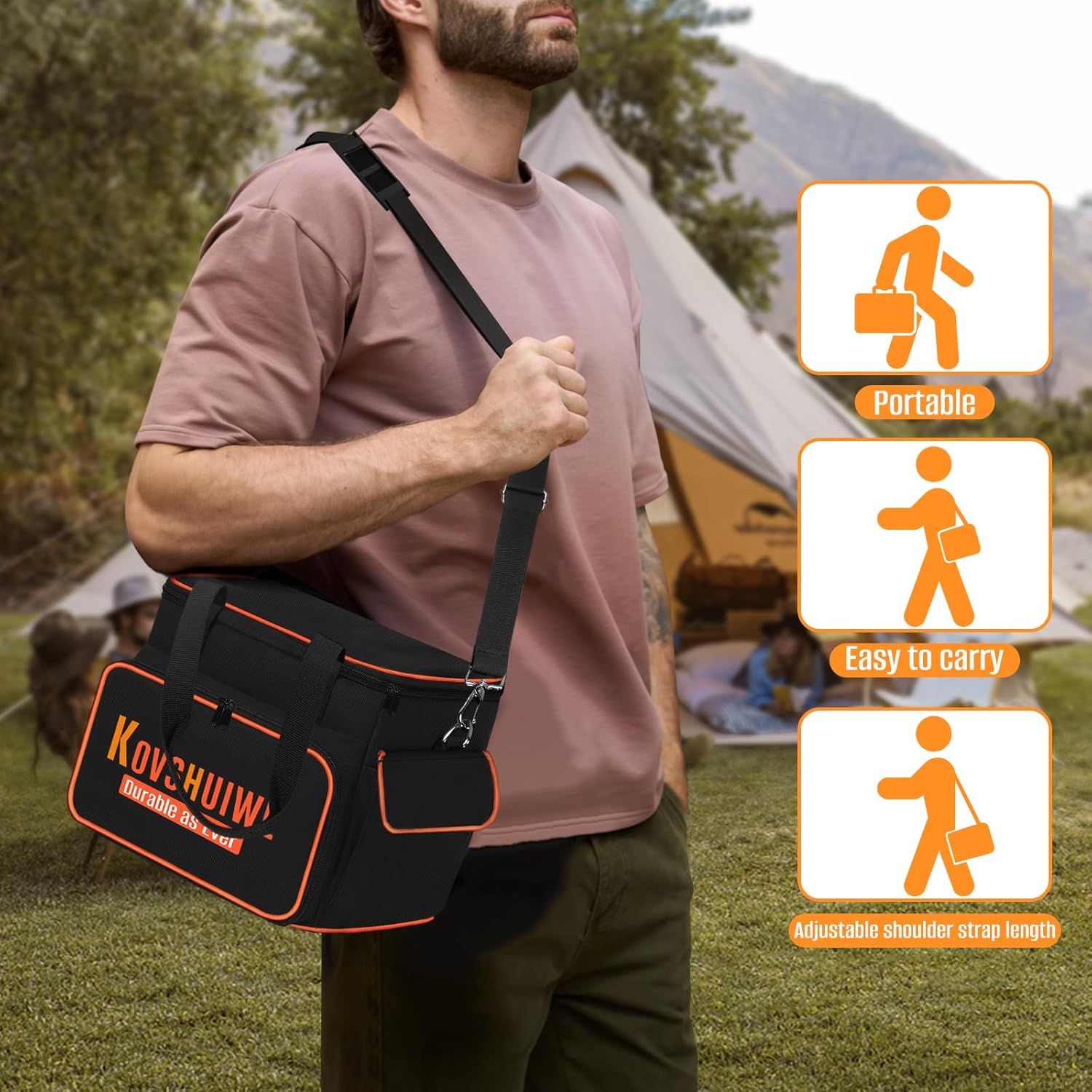 Travel Carrying Case Compatible with Jackery Explorer 1000, Portable Power Station Storage Bag with waterproof fabric and Front Pockets for Charging Cable and Accessories，W13.5*D9.5*H11.5 inches