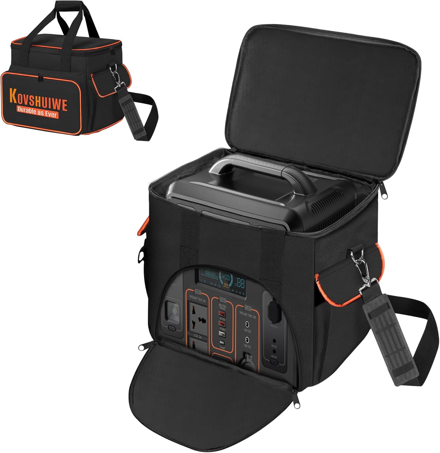 Travel Carrying Case Compatible with Jackery Explorer 1000, Portable Power Station Storage Bag with waterproof fabric and Front Pockets for Charging Cable and Accessories，W13.5*D9.5*H11.5 inches