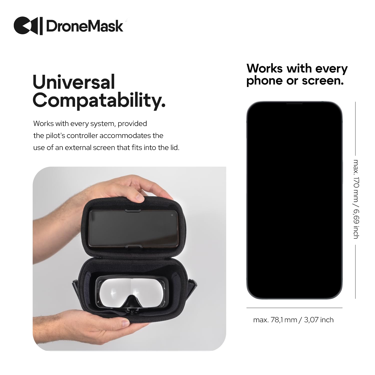 2 | FPV Goggles for All Camera Drones | Unibody Lens | HD FPV Goggles | Compatible Versatile Skyview FPV Drone Goggles | Clear Immersive View | All GPS Camera Drone