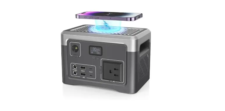 Portable Power Station 192Wh Outdoor Generator with AC Outlet 100W(200W Surge) Power Bank for Home Backup Outdoor Emergency RV Van Hunting, 3.9lb, Music Player&LED Lights LiFePO4 Battery