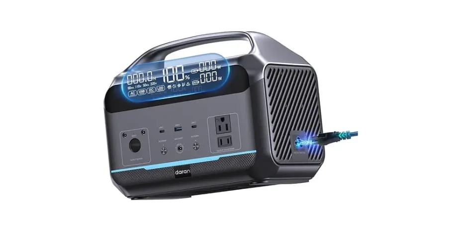 Portable Power Station, Outdoor 288Wh(90,000mAh) LiFePO4 Battery