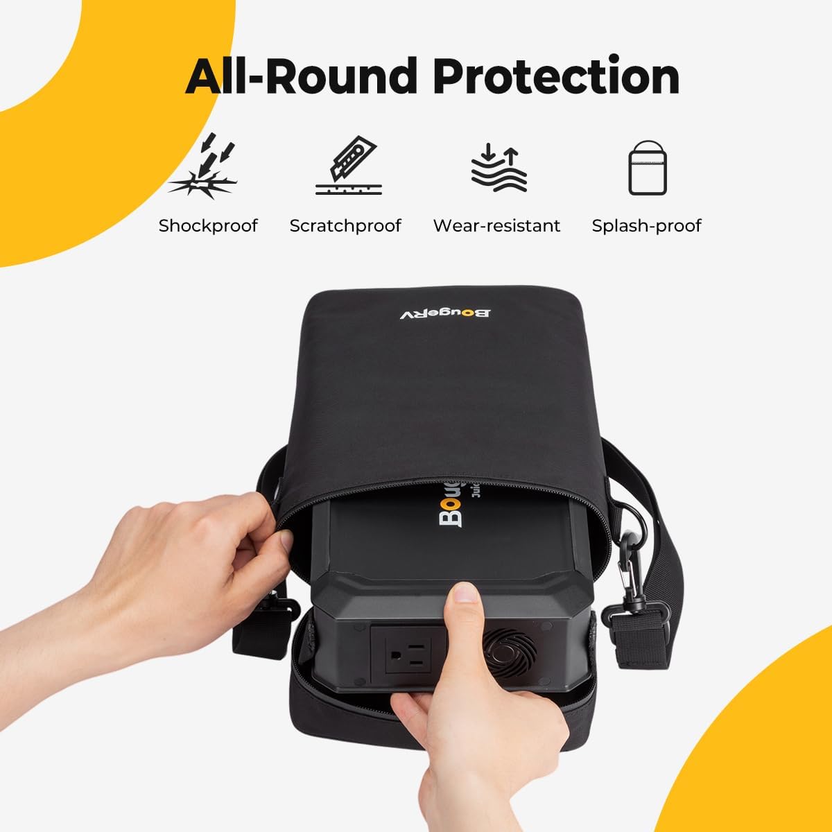 BougeRV Portable Carrying Bag Compatible with JuiceGo 240Wh Power Station, Power Station Storage Case with Travel Storage Bag