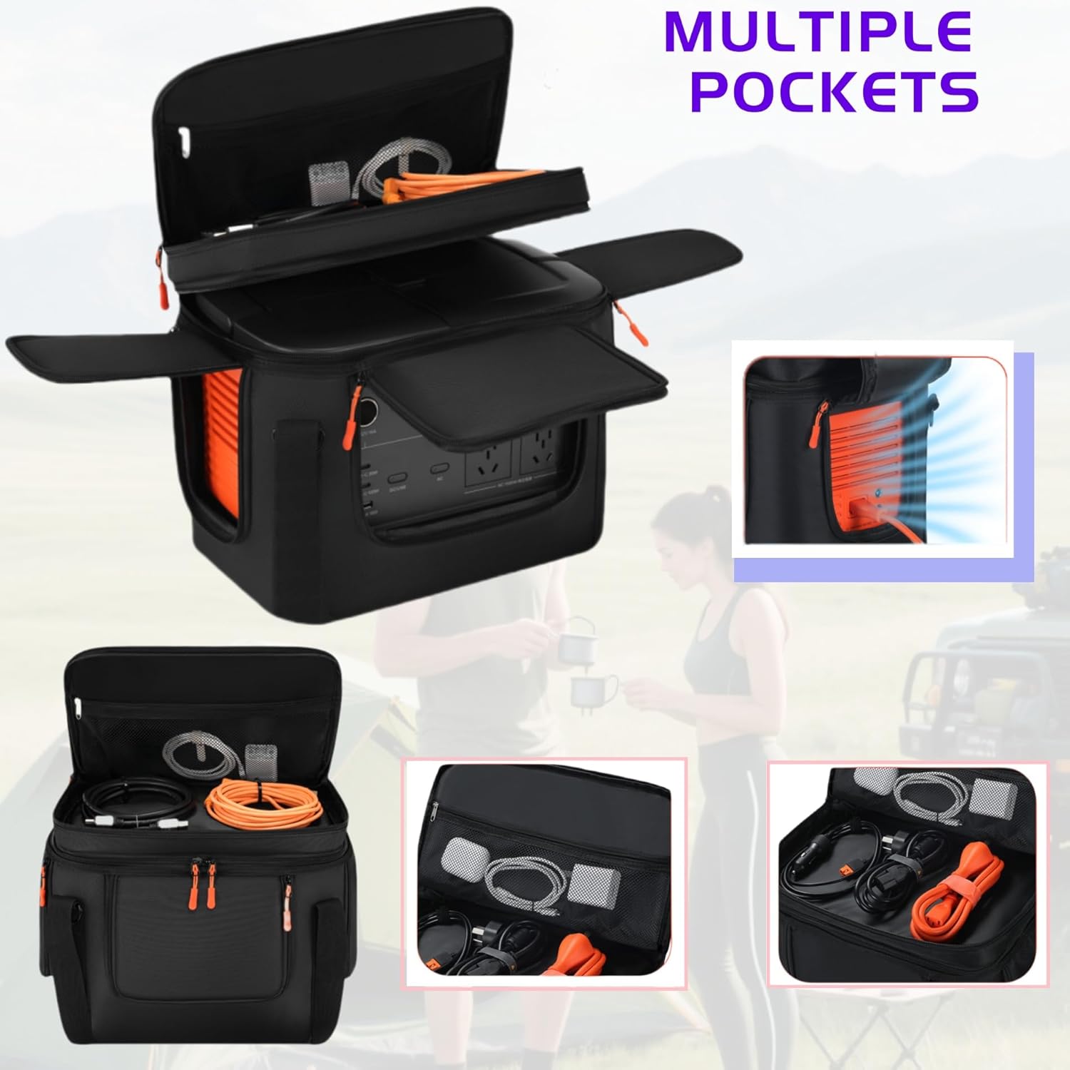 Carrying Bag Compatible with Jackery1000 v2,Soft Generator Covers Has Side Zipper Compatible with Jackery Portable Power Station,Portable Storage Bag Compatible with Jackery Explorer 1000v2