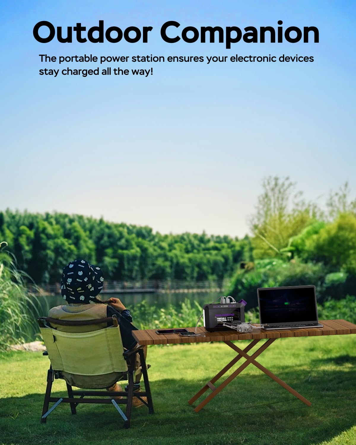 MARBERO Portable Power Stations Buy Together MODEL M82(80W, 88Wh)  M822MAX(200W, 172Wh) Set for Home Backup Outdoor Emergency RV Van Hunting