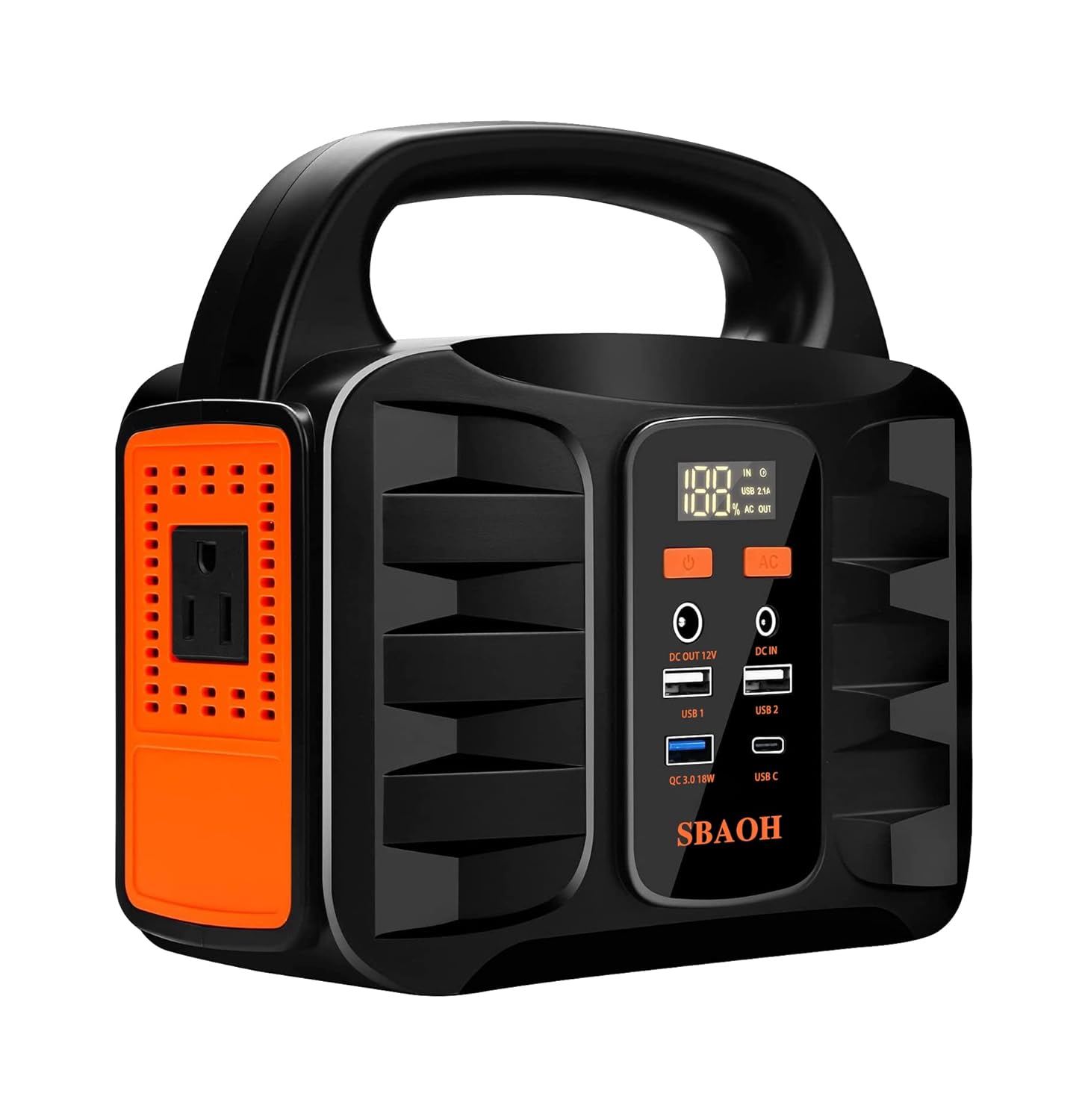 Portable Power Station, 155Wh 42000mAh Outdoor Solar Generator with 110V/150W(Peak 200W) AC Outlet and USB-C PD(30W) Port, Power Supply for Outdoor Camping RV Trip, Home Emergency Outage