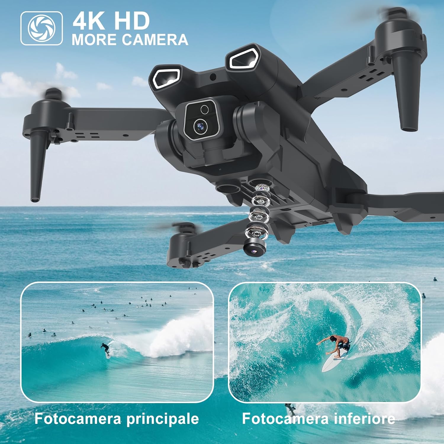 12 Mini Drone with Camera for beginning Drones for adults 1080P HD RC Quadcopters with Optical Flow Positioning rc helicopter drone for Beginners,Drone for beginning daul Camera 2 Batteries