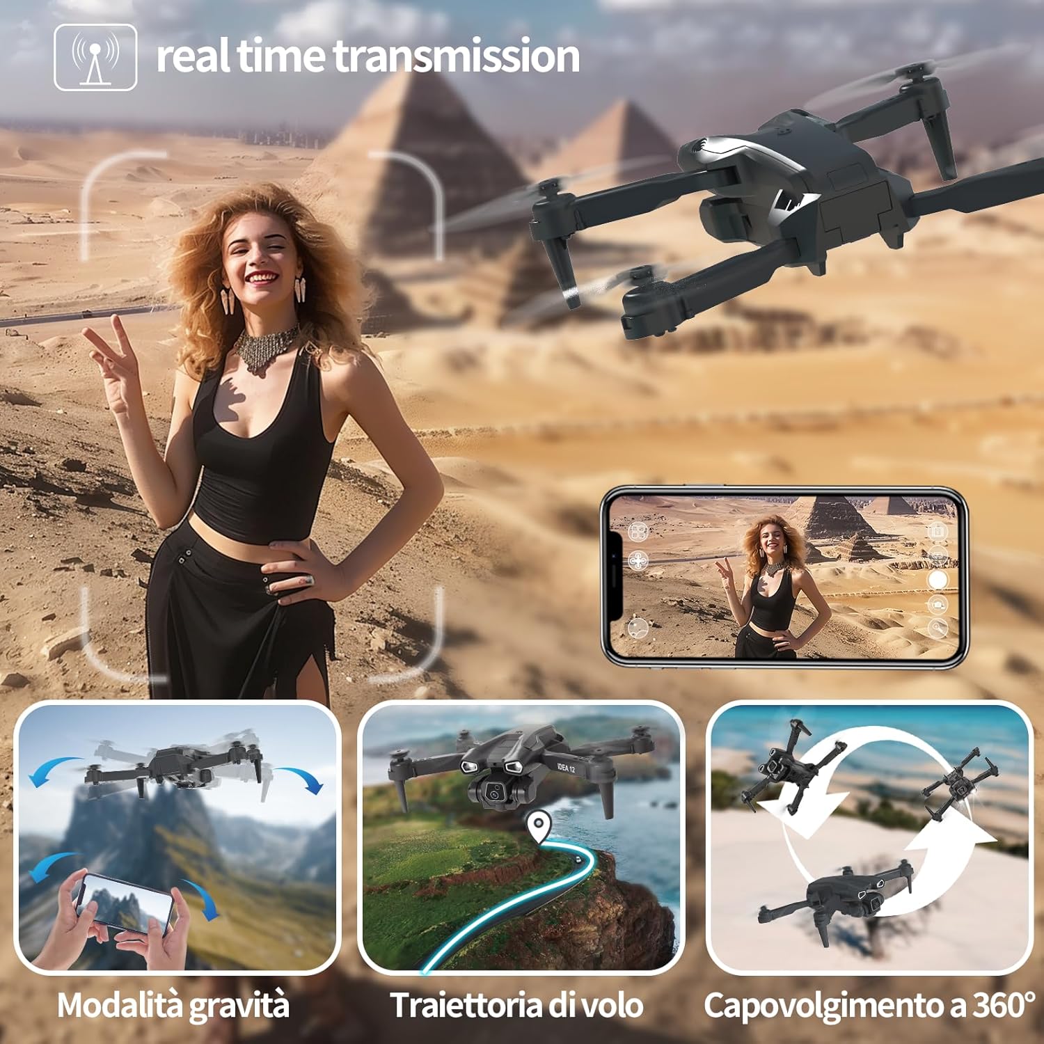 12 Mini Drone with Camera for beginning Drones for adults 1080P HD RC Quadcopters with Optical Flow Positioning rc helicopter drone for Beginners,Drone for beginning daul Camera 2 Batteries