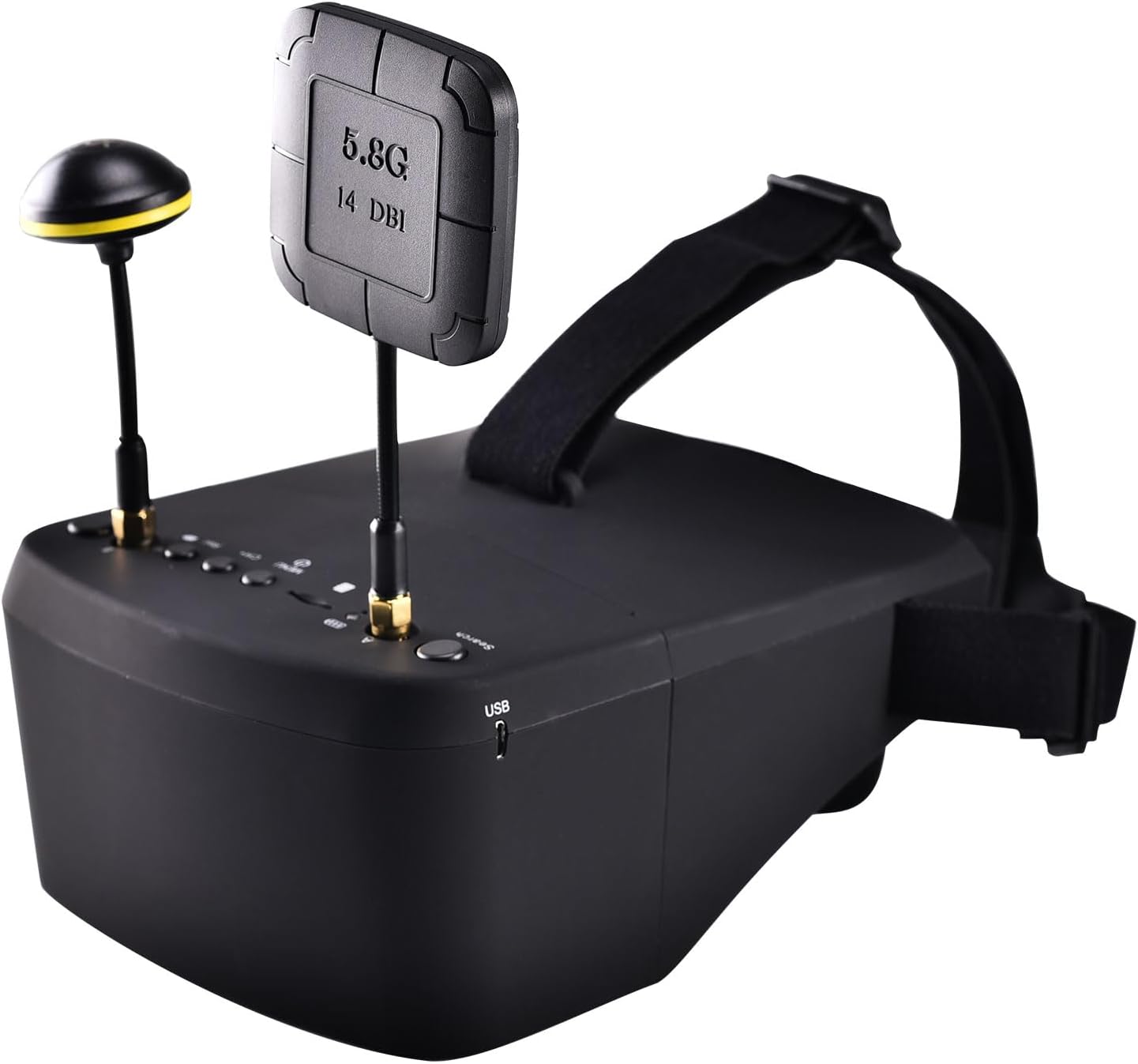EV800D FPV Goggles with DVR - 5.8G 40CH 5 Inch Screen Build in Antenna Battery for Analog FPV Camera and Transmitter FPV Drone RC Car Airplane Hobby by Speedybee