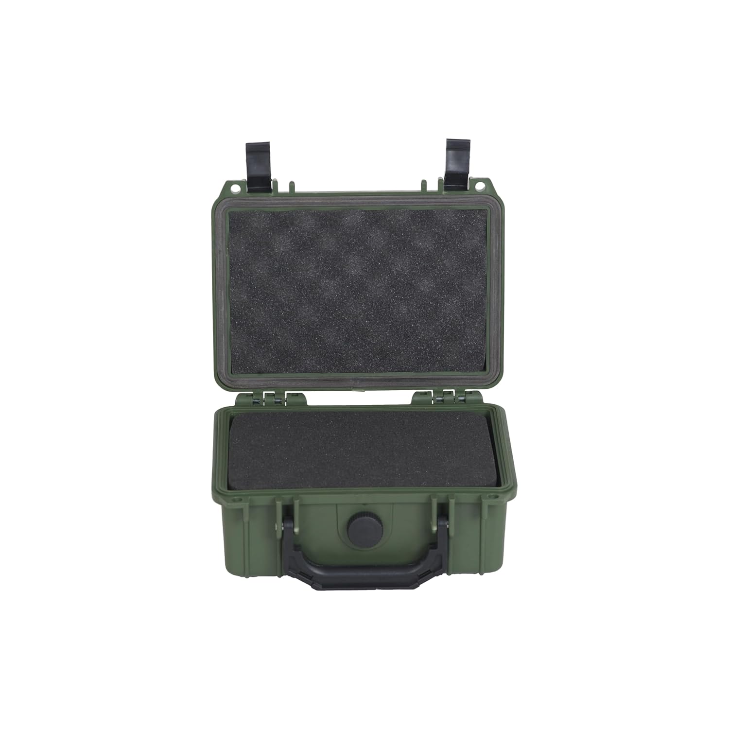 MEIJIA IP67 waterproof hard compact case,Customizable Fit Foam,8.12”x6.56”x 3.56”,Fit Use of Drones, Cameras,Equipments,lens (Green)