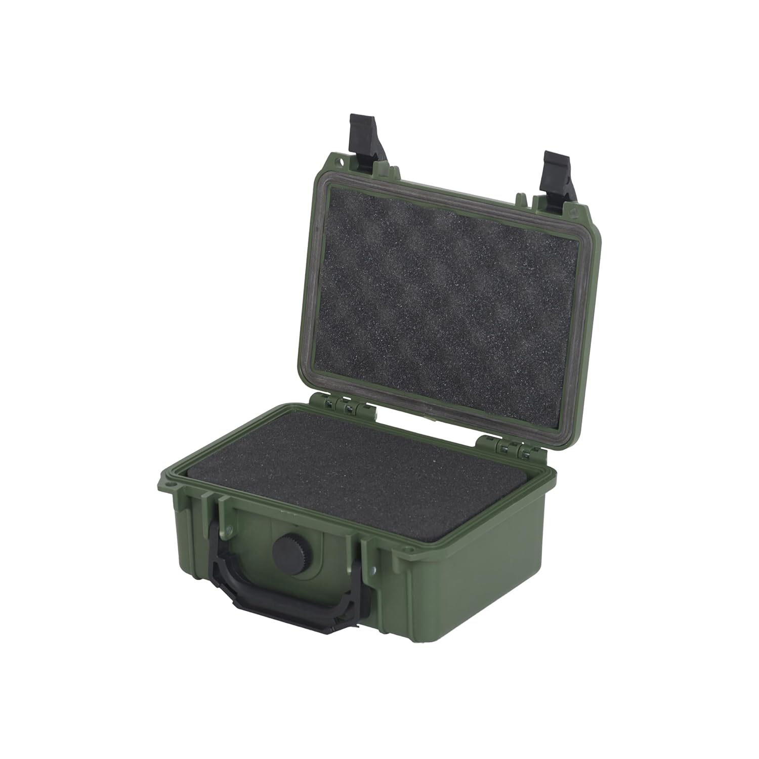 MEIJIA IP67 waterproof hard compact case,Customizable Fit Foam,8.12”x6.56”x 3.56”,Fit Use of Drones, Cameras,Equipments,lens (Green)