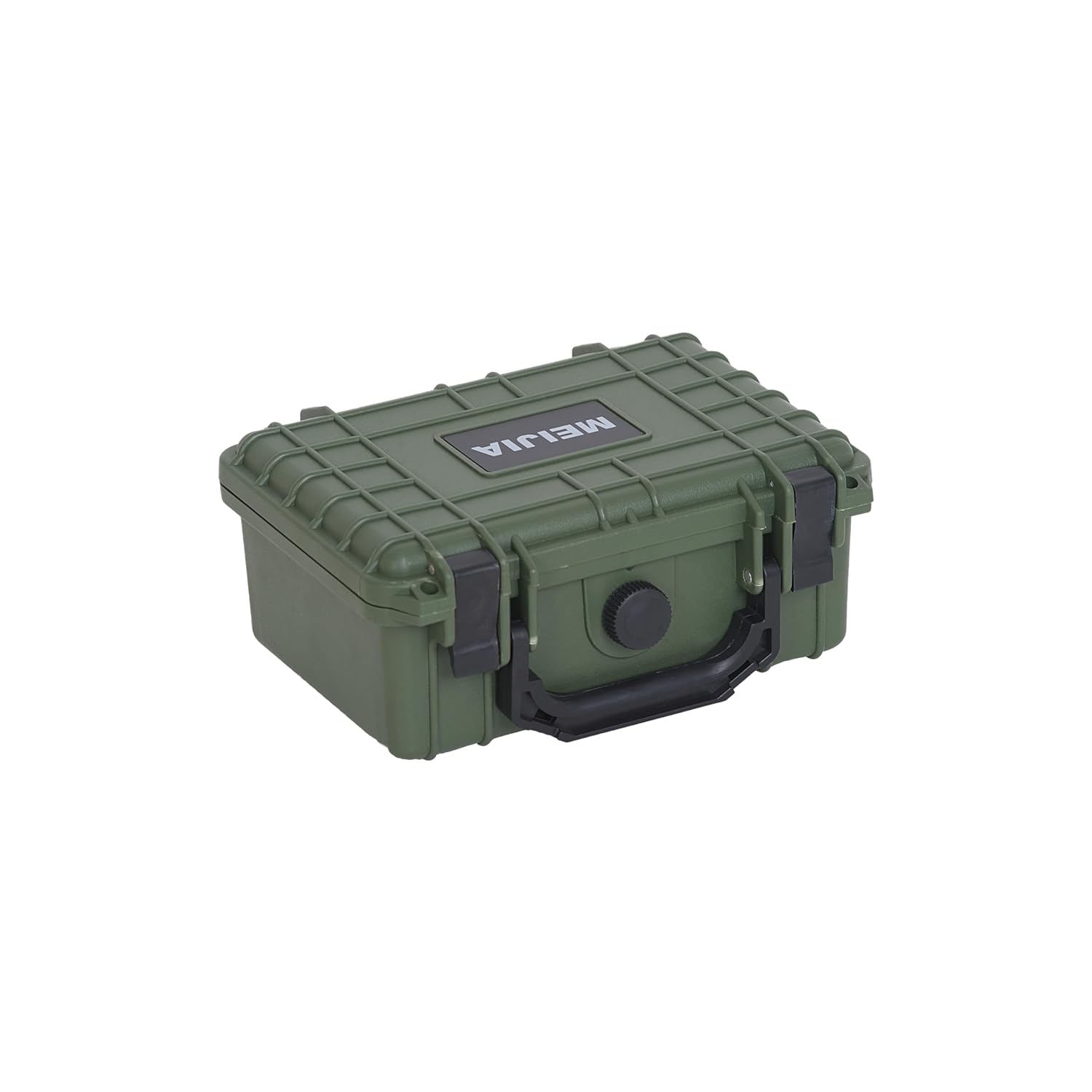 MEIJIA IP67 waterproof hard compact case,Customizable Fit Foam,8.12”x6.56”x 3.56”,Fit Use of Drones, Cameras,Equipments,lens (Green)
