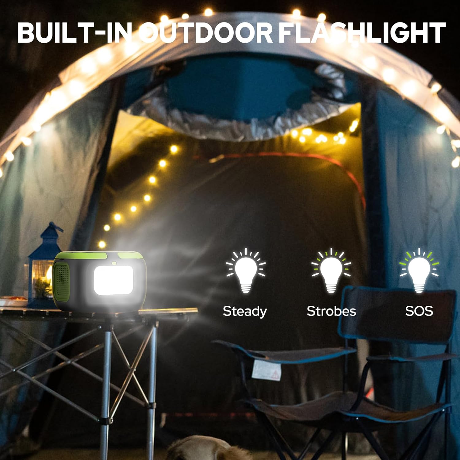 Portable Power Station 120W, 110V Power Bank with AC Outlet, Portable Generator 97.6Wh External Lithium Battery Pack with USB C Input for Camping Home Van Life Adventure Backup