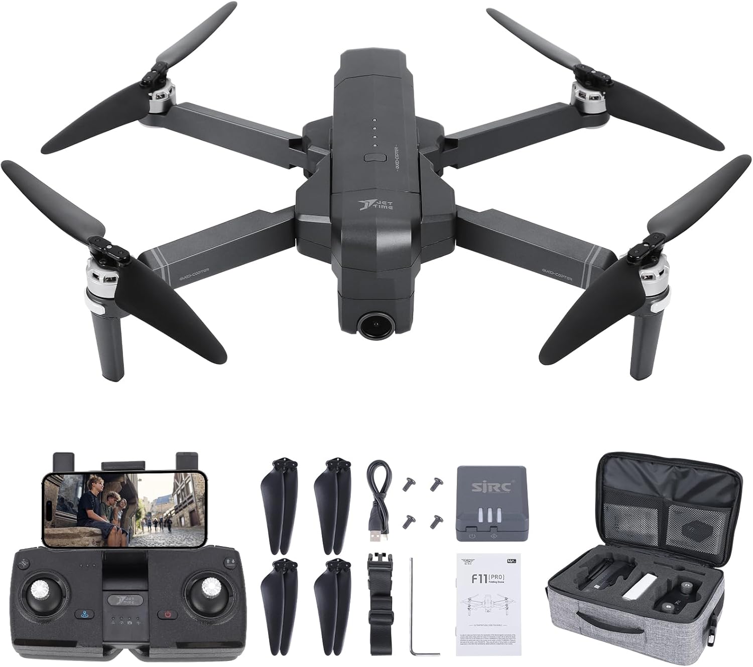 ZUOLYM Foldable Drone with GPS Following, 2.7K HD Camera, Brushless Motor, Smart RTH, Waypoint Fly, 26 Mins Flight Time, Beginner Drone, FAA Compliant